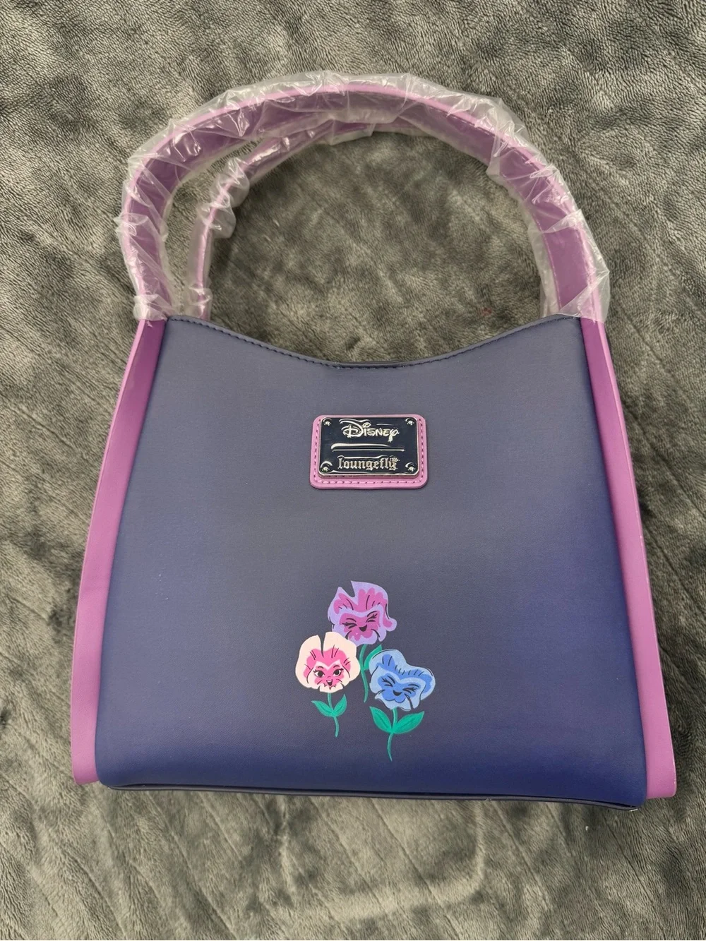 Loungefly Purple Alice in Wonderland Floral Shoulder Bag